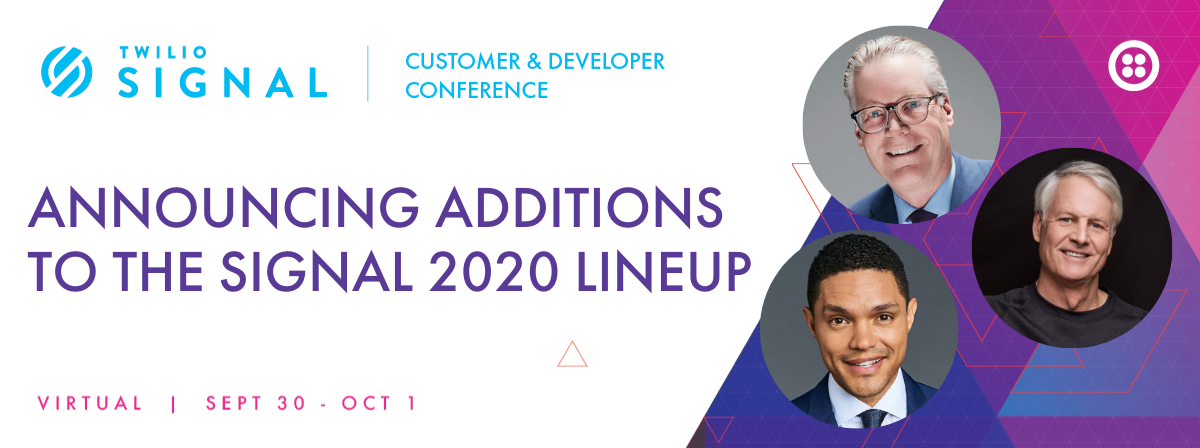 Announcing additions to the SIGNAL 2020 lineup